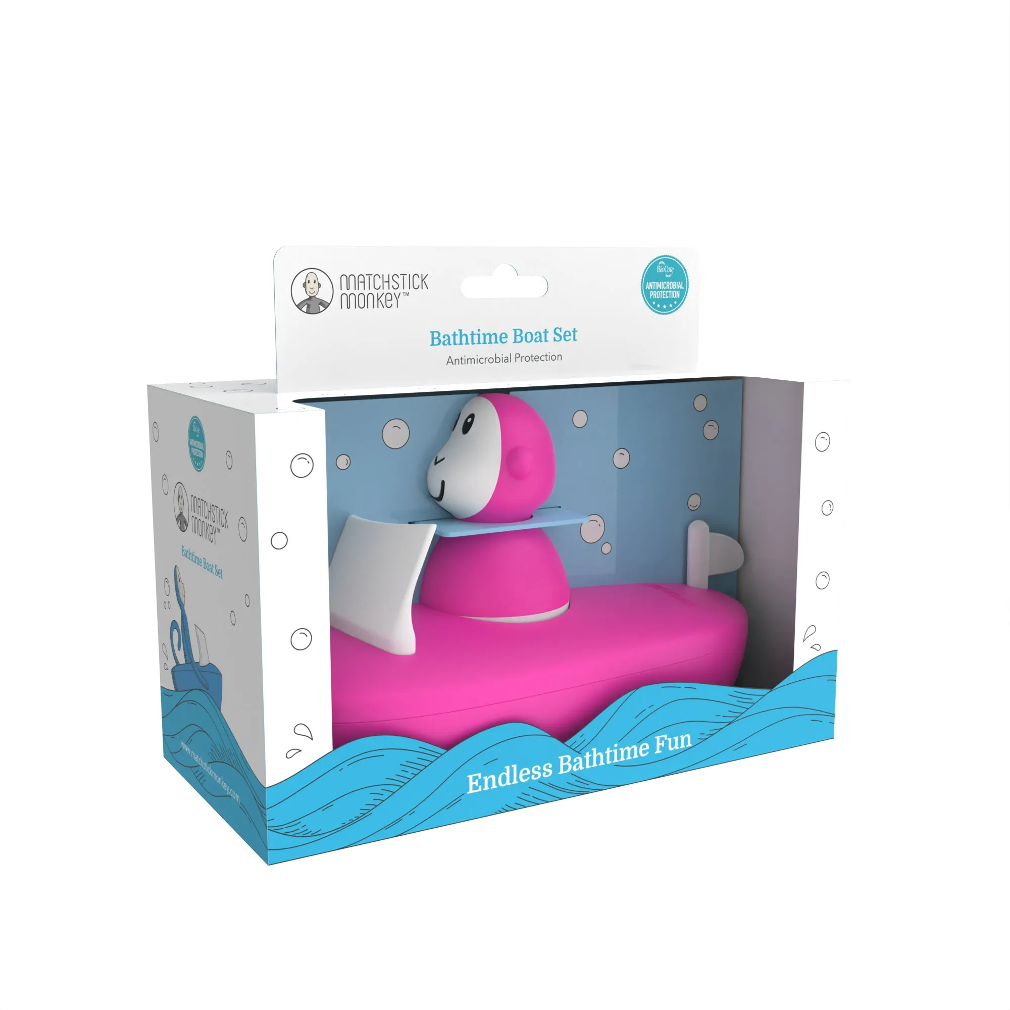 Bathtime Boat Set Pink