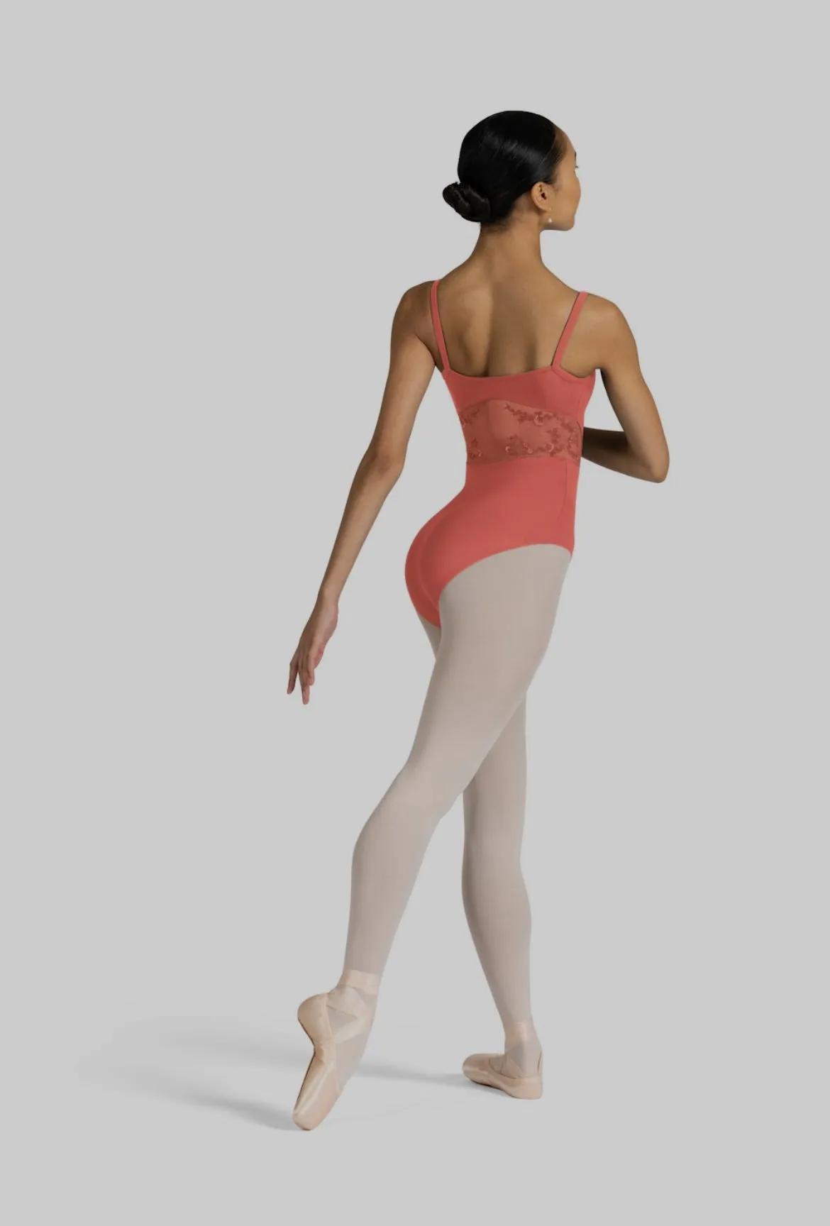 Bloch Tween’s Coral Mesh Embroidered Camisole Leotard