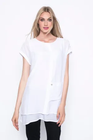 Brand new with tags! Picadeilly Top With Side Pocket, White, Sz XXL! Retails $83 