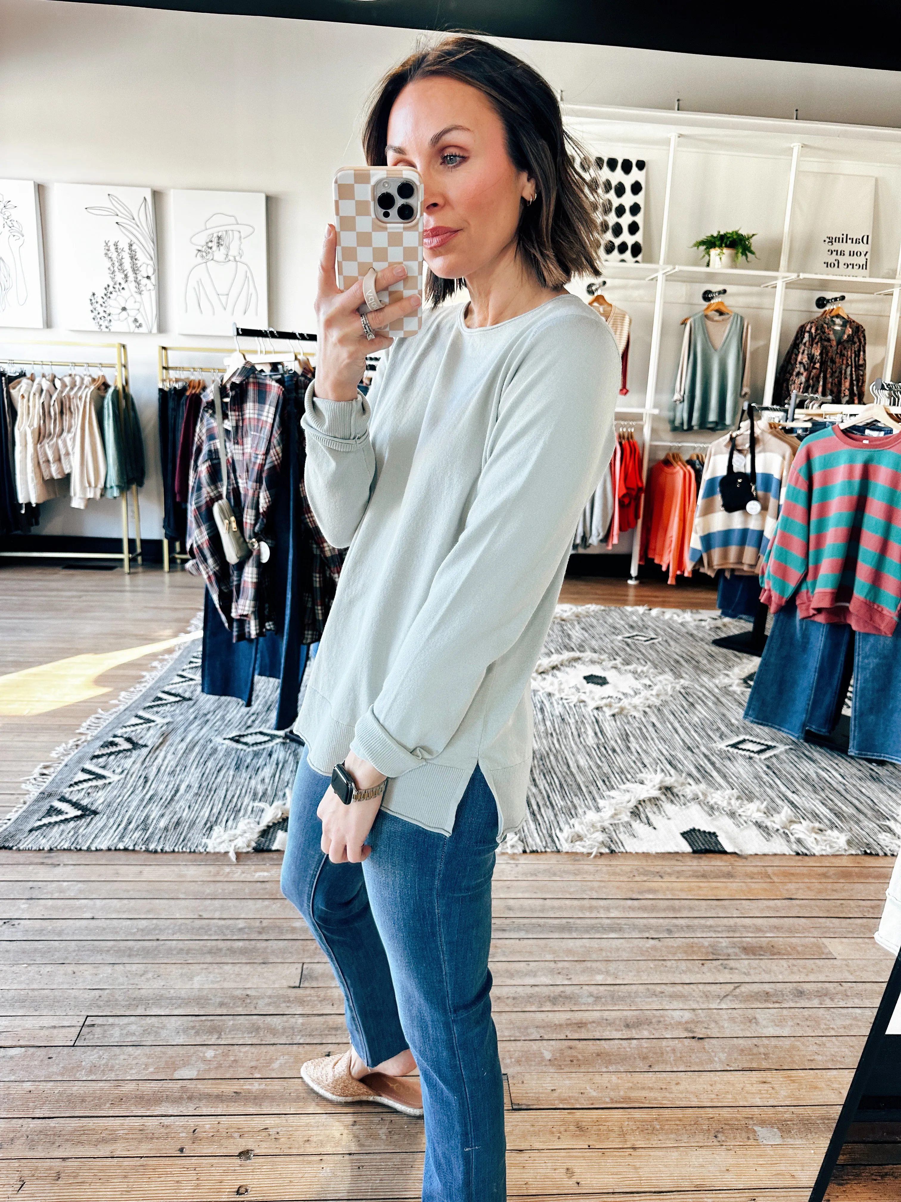 Breezy Waves Boatneck Sweater-3 Colors
