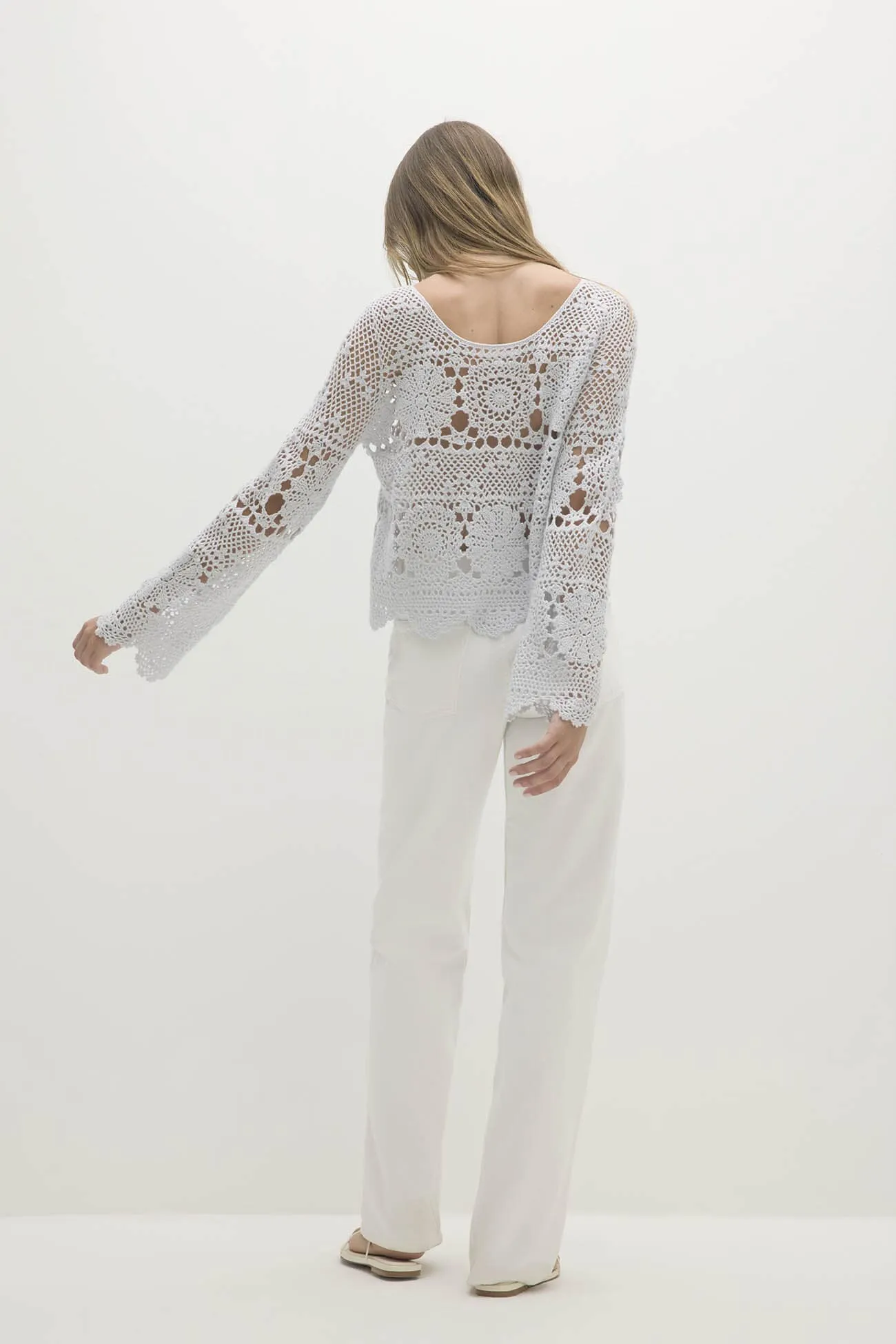 BRIA CROCHET CREWNECK