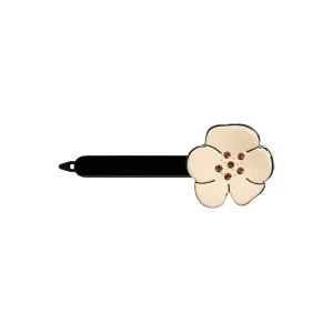 Camellia Crystal Large Ivory Side Hair Clip