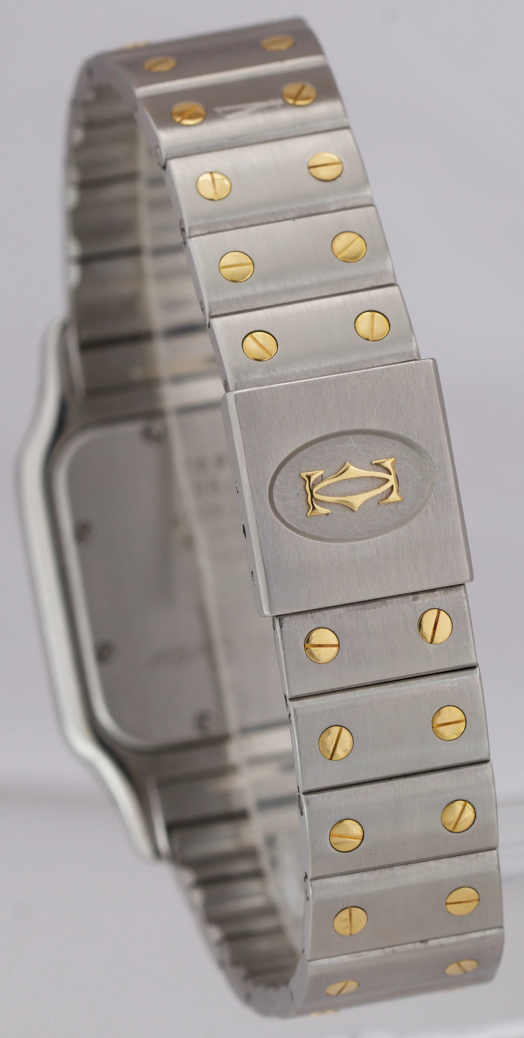 Cartier Santos Galbee Midsize 29mm Roman Quartz Two-Tone Gold Steel Watch 187901