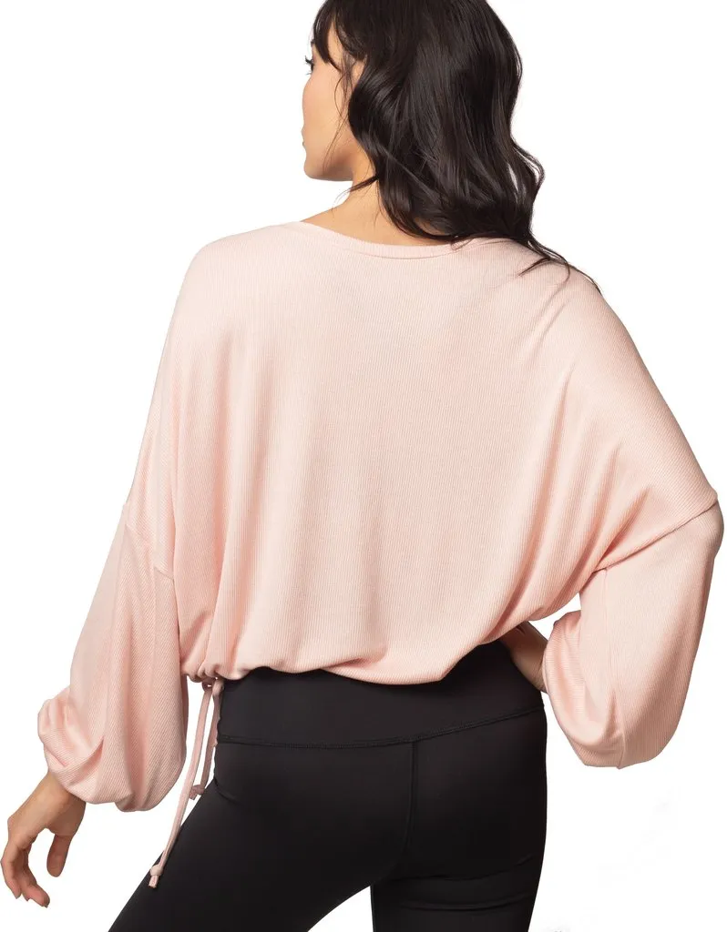 Cassidy Ribbed Knit Top - Blush