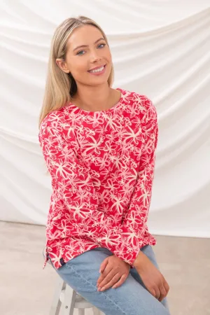 Causeway Breton Top - Raspberry Floral