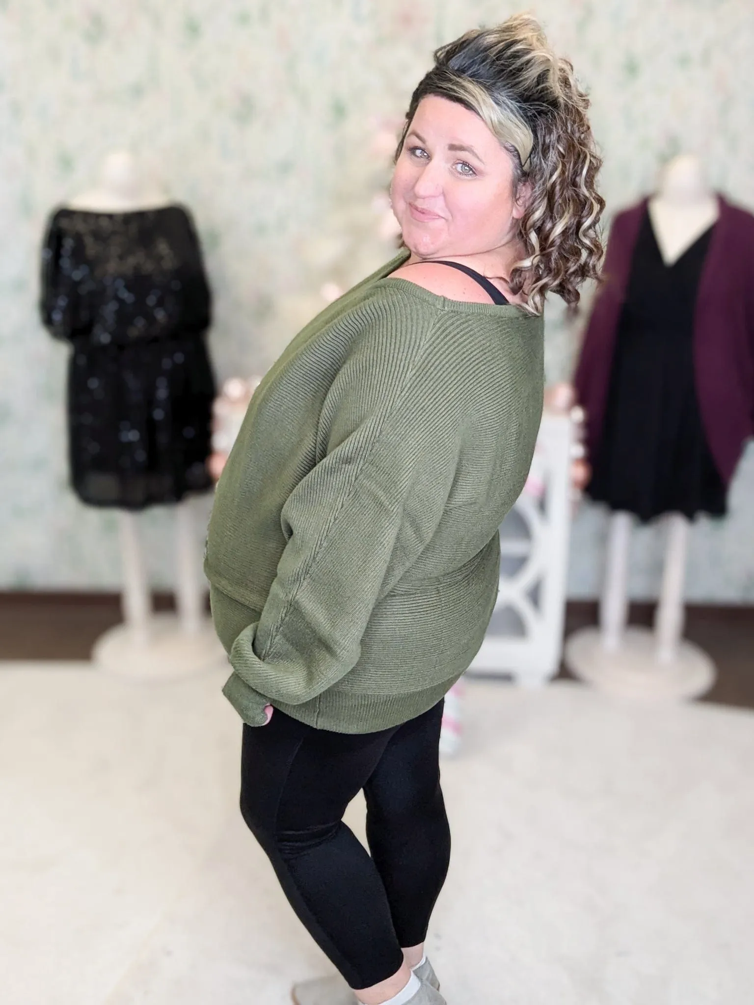 Clarke Boatneck Luxe Ribbed Dolman Sweater (2 Colors)