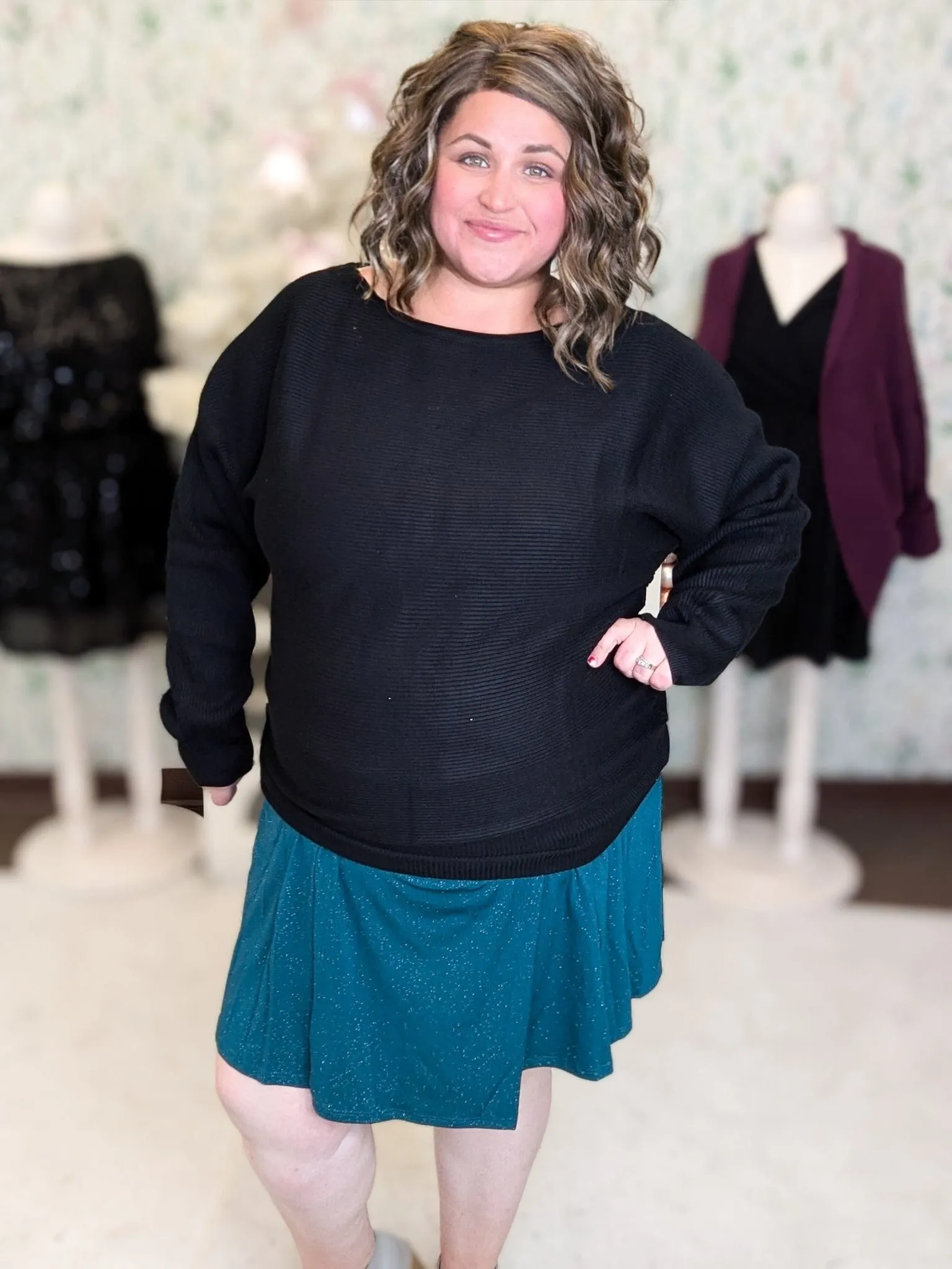 Clarke Boatneck Luxe Ribbed Dolman Sweater (2 Colors)