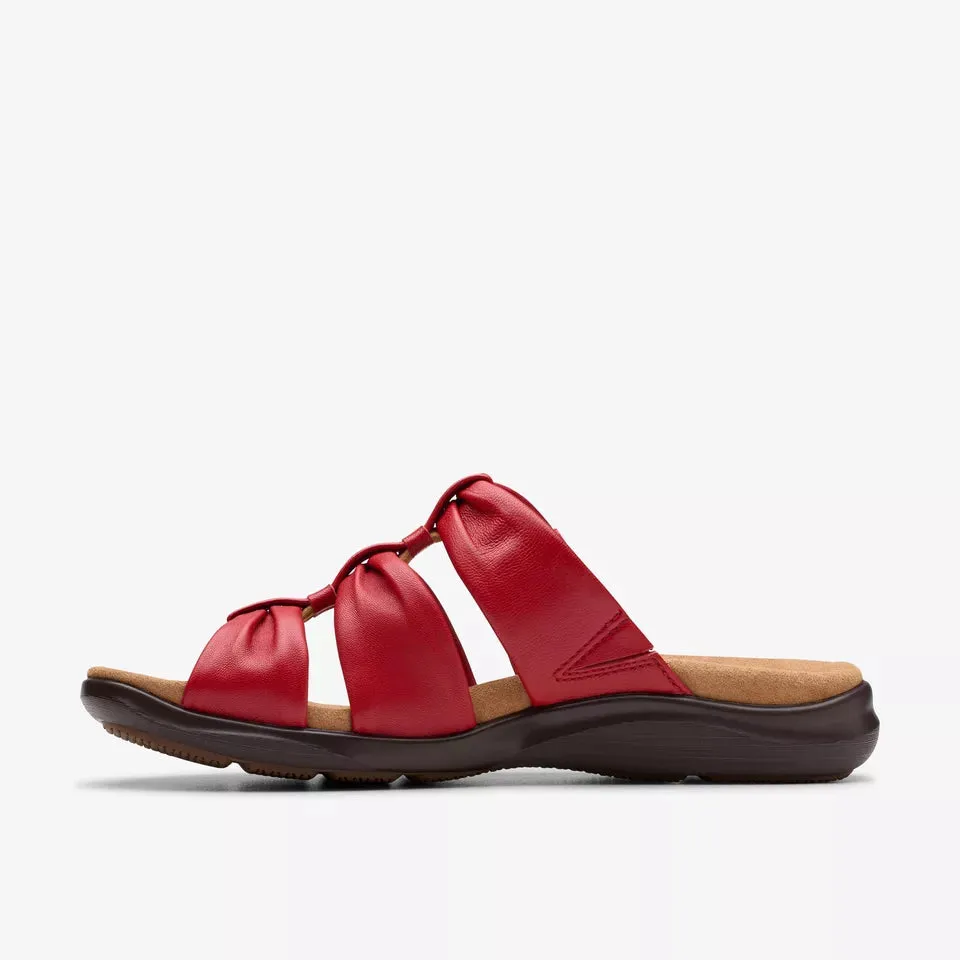 Clarks Women's Kitly Slide Cherry Red 26181443