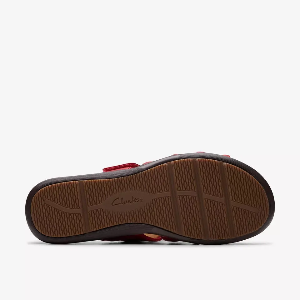 Clarks Women's Kitly Slide Cherry Red 26181443