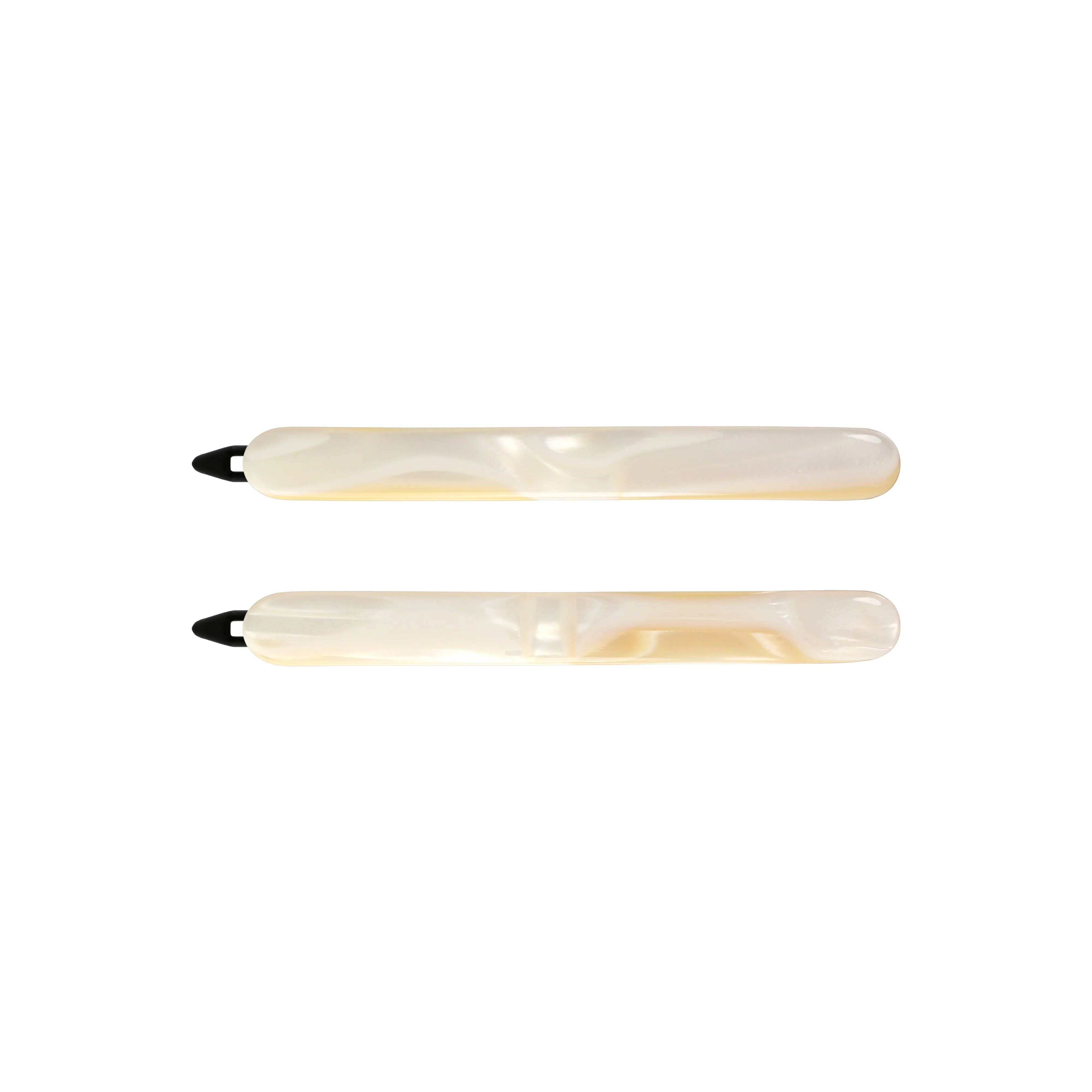 Classic Large White Alba Hair Clip Set