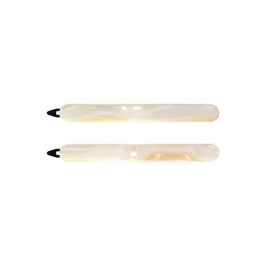 Classic Large White Alba Hair Clip Set