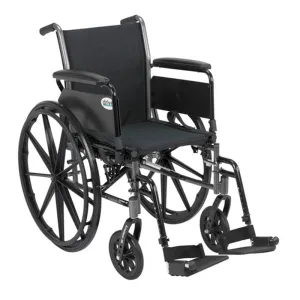 Cruiser III Light Weight Wheelchair with Flip Back Removable Arms, Full Arms, Swing away Footrests, 16" Seat - 1 Each