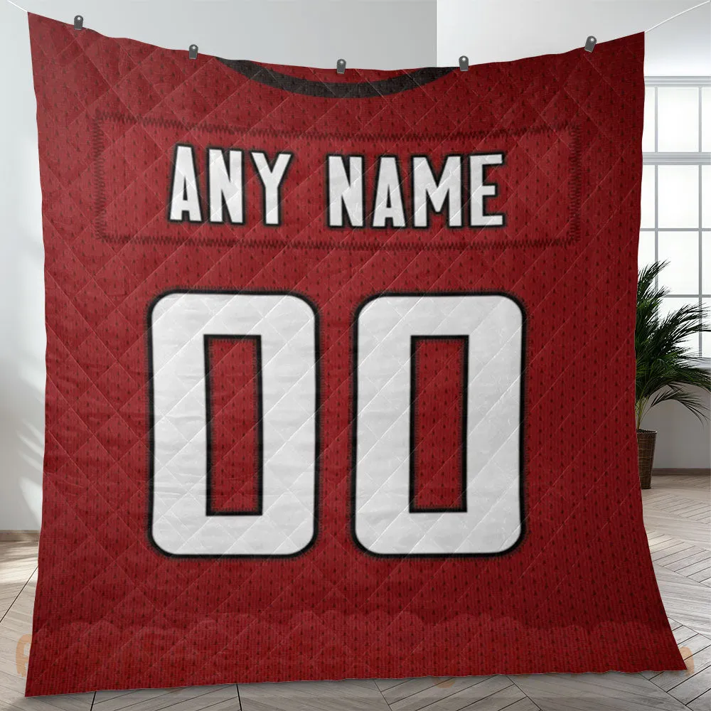 Custom Premium Quilt Blanket Atlanta Jersey American Football Personalized Quilt Gifts for Her & Him