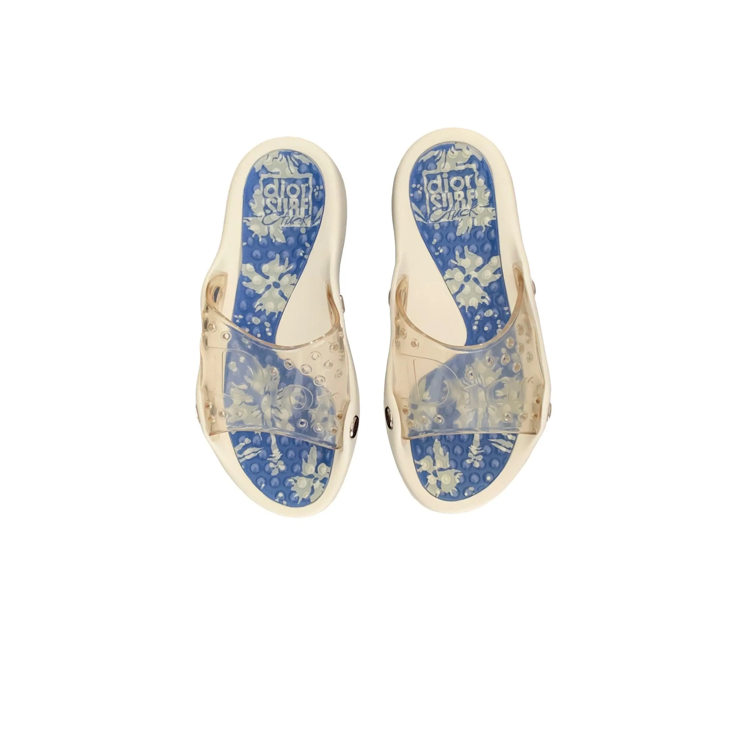Dior Surf White Logo Slides
