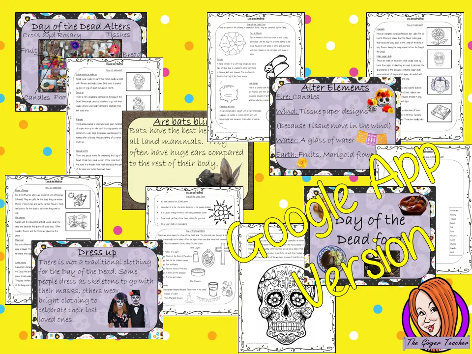 Distance Learning Day of the Dead - Dia de Los Muertos Google Slides Lesson