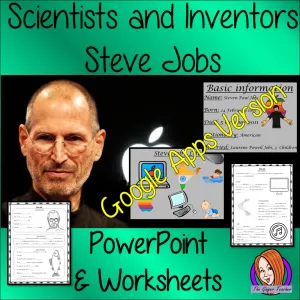Distance Learning Scientists and Inventors, Steve Jobs Google Slides Lesson