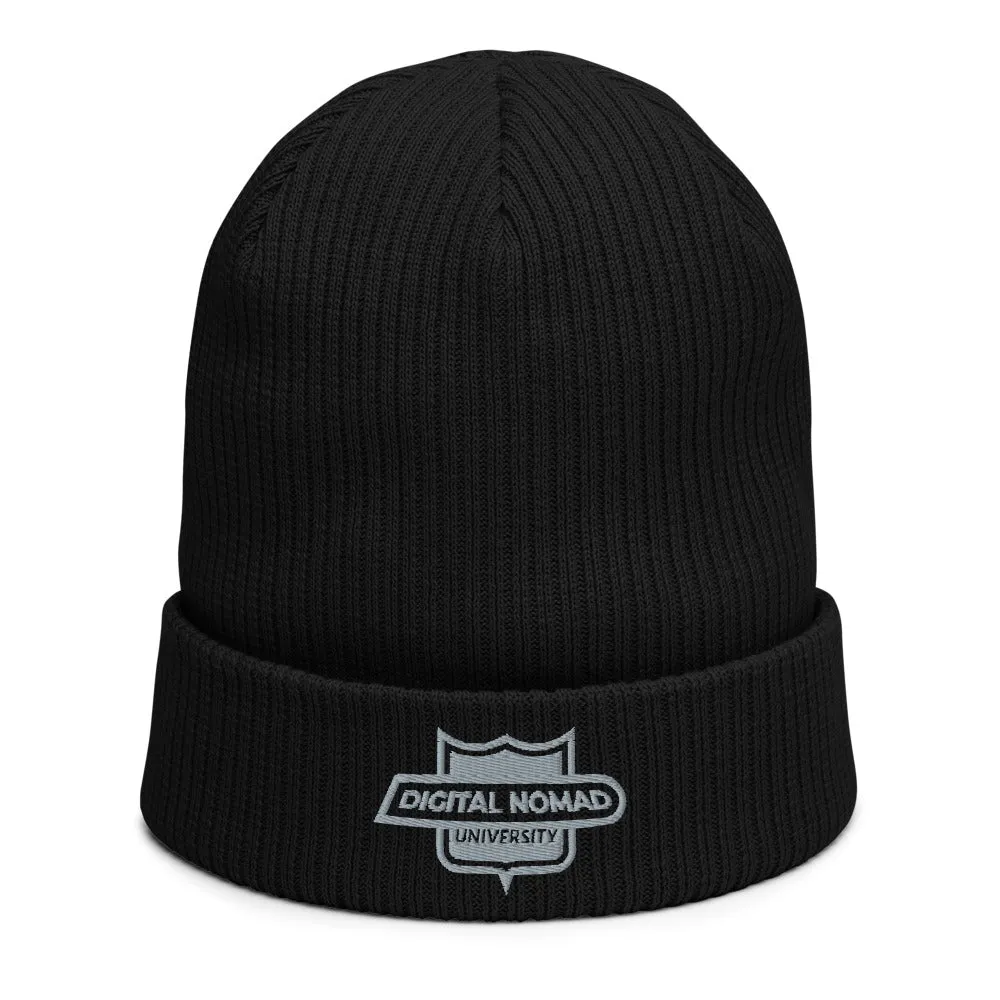 DNU Logo - Organic ribbed beanie