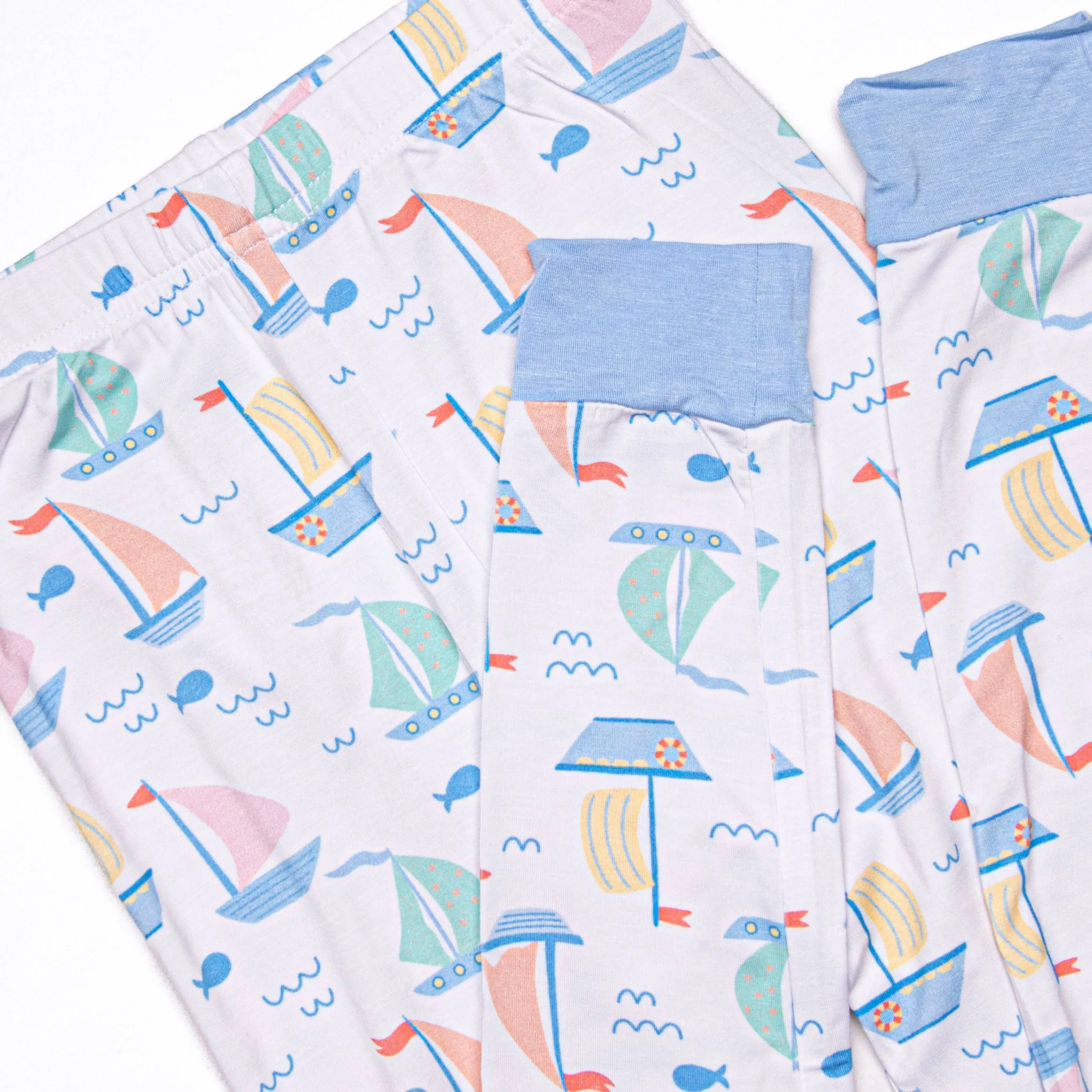 Dock Days Bamboo Pajama Set, Blue