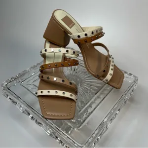 Dolce Vita Marie Heeled Strapoy Sandal in Tan Multi Stella size 7