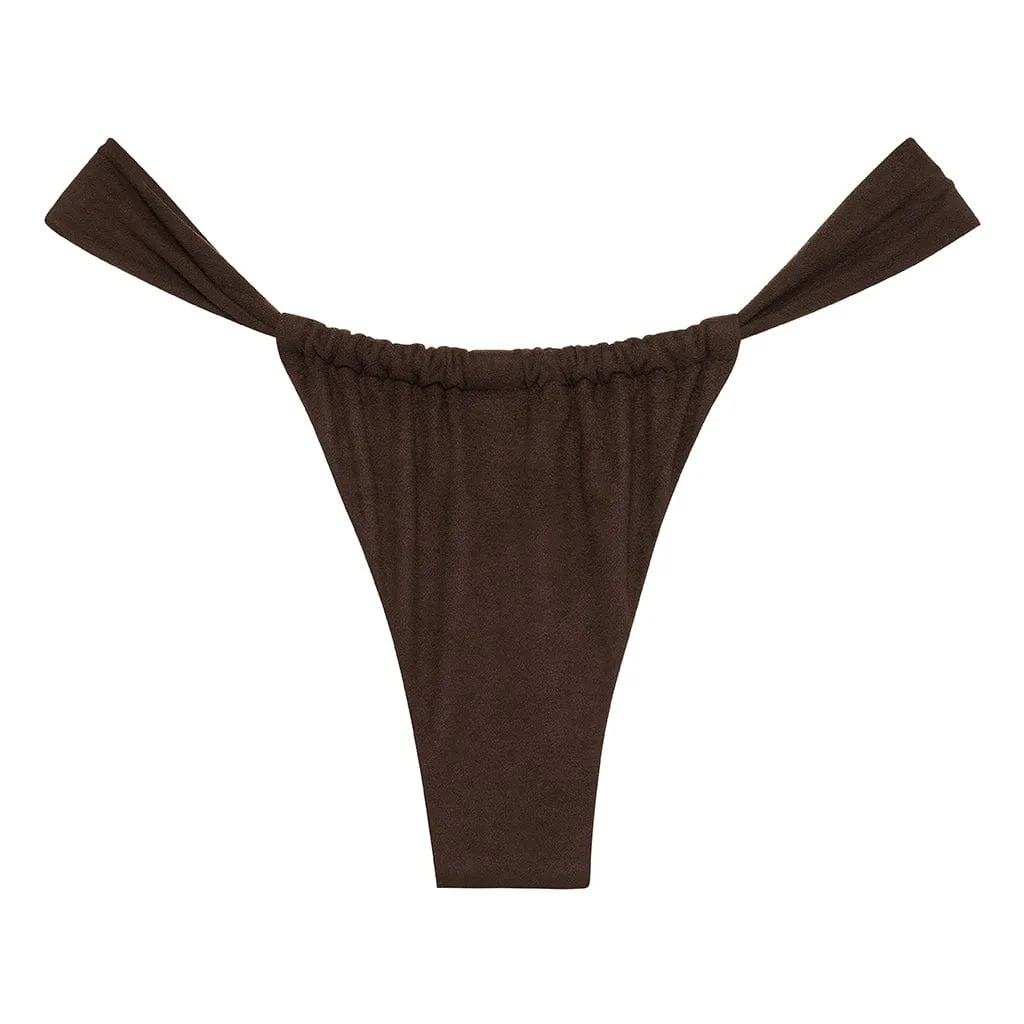 Espresso Suede Sandra Bikini Bottom