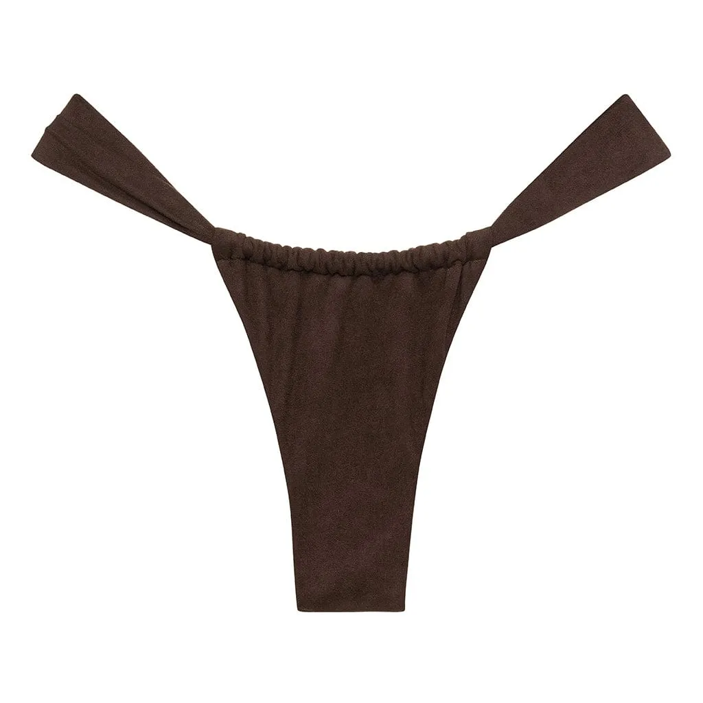 Espresso Suede Sandra Bikini Bottom