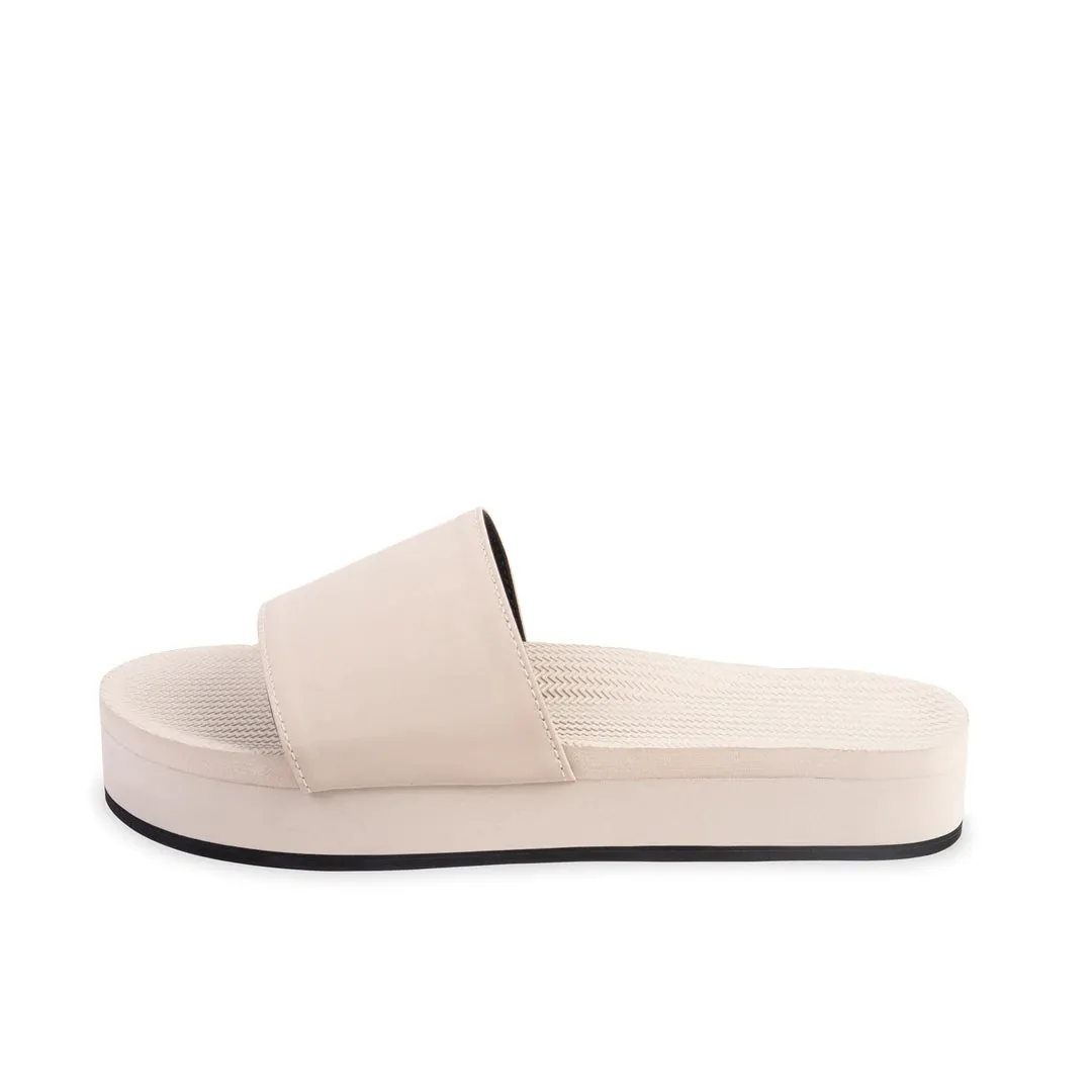 ESSNTLS Womens PLATFORM Slides - Sea Salt