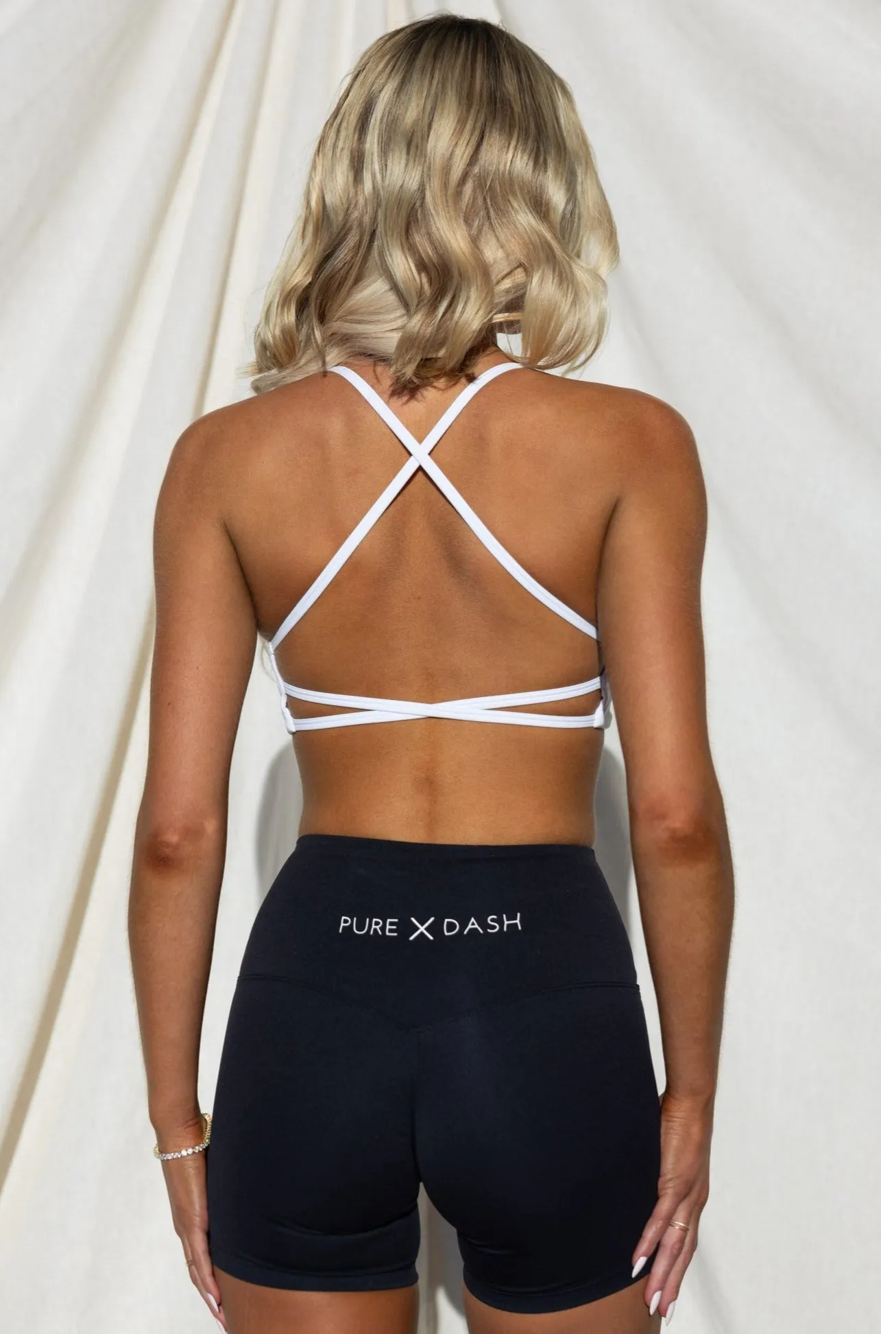 Flex Strappy Crop - White