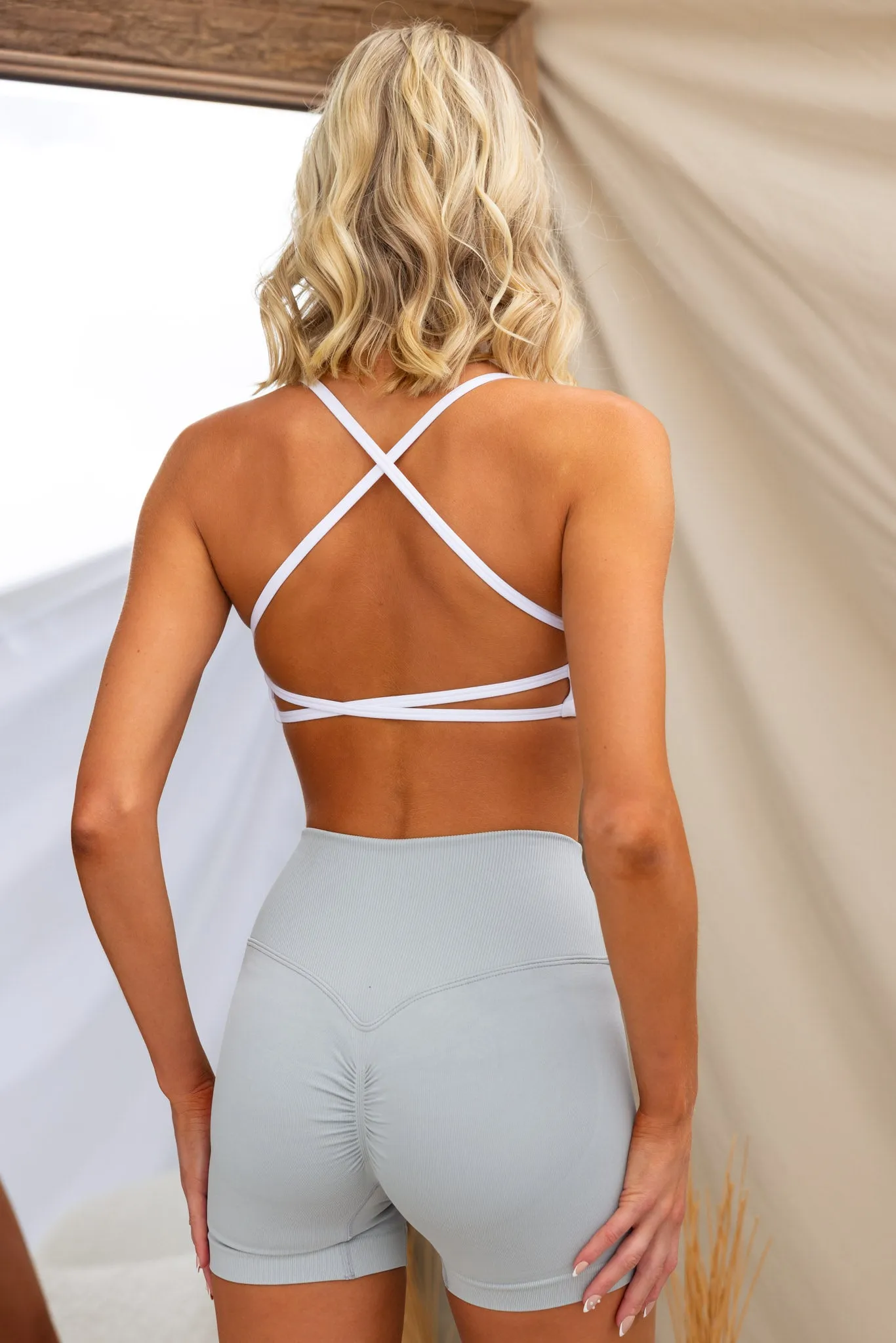 Flex Strappy Crop - White