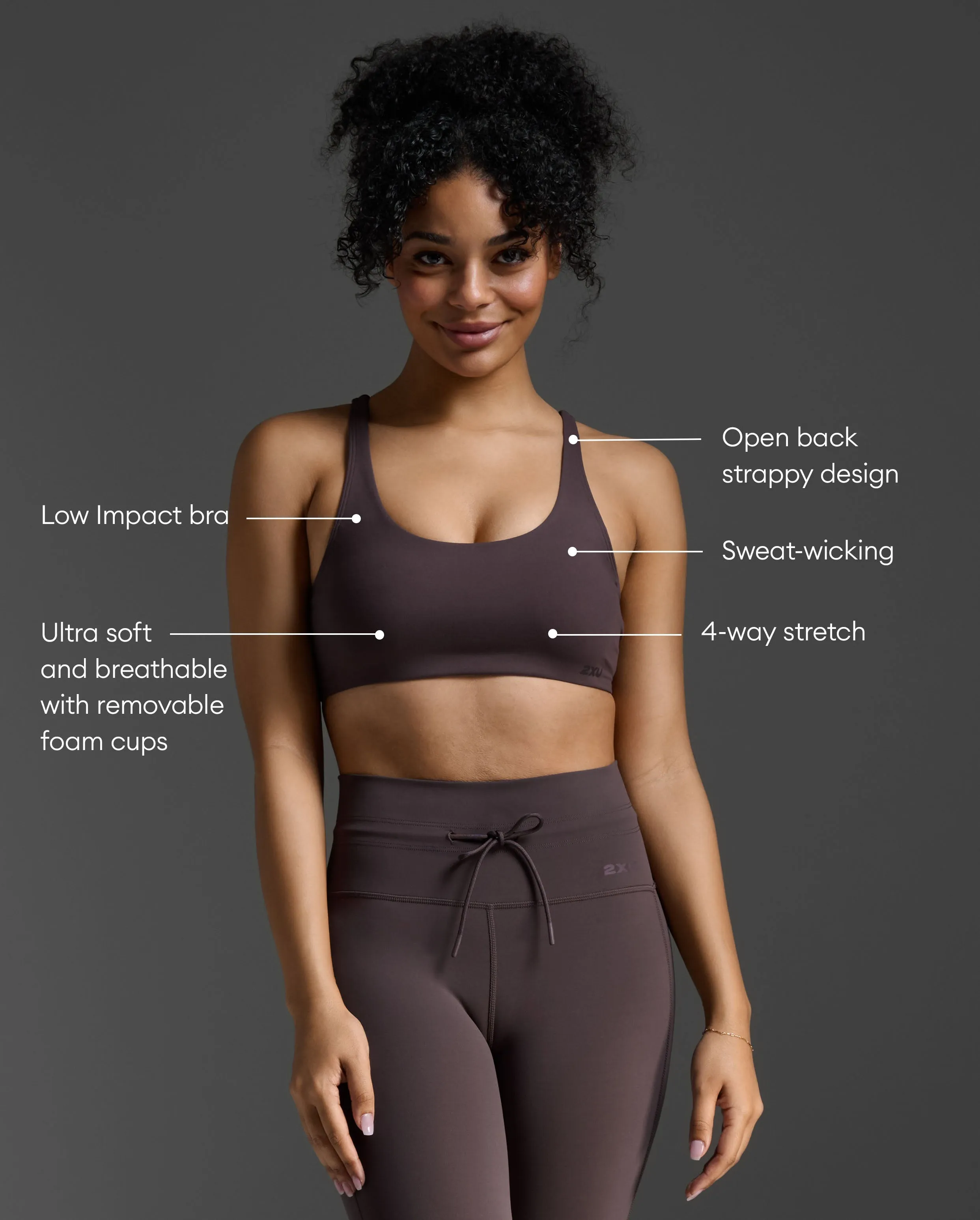 Fluid Open Back Bra