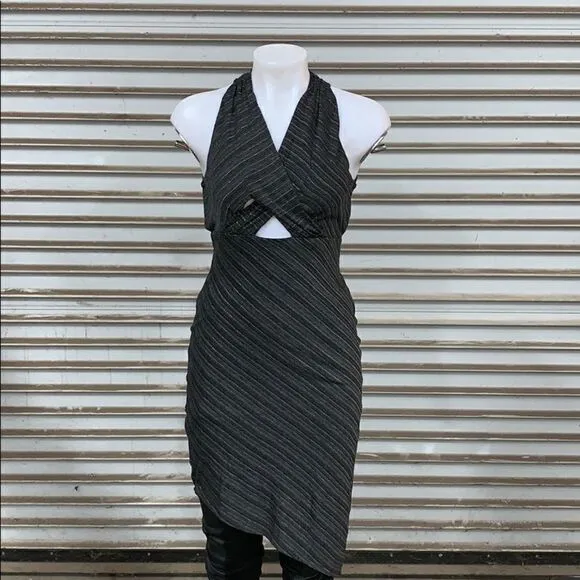 Free people asymmetrical hem dress w/ strappy back