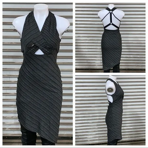 Free people asymmetrical hem dress w/ strappy back