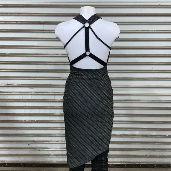 Free people asymmetrical hem dress w/ strappy back