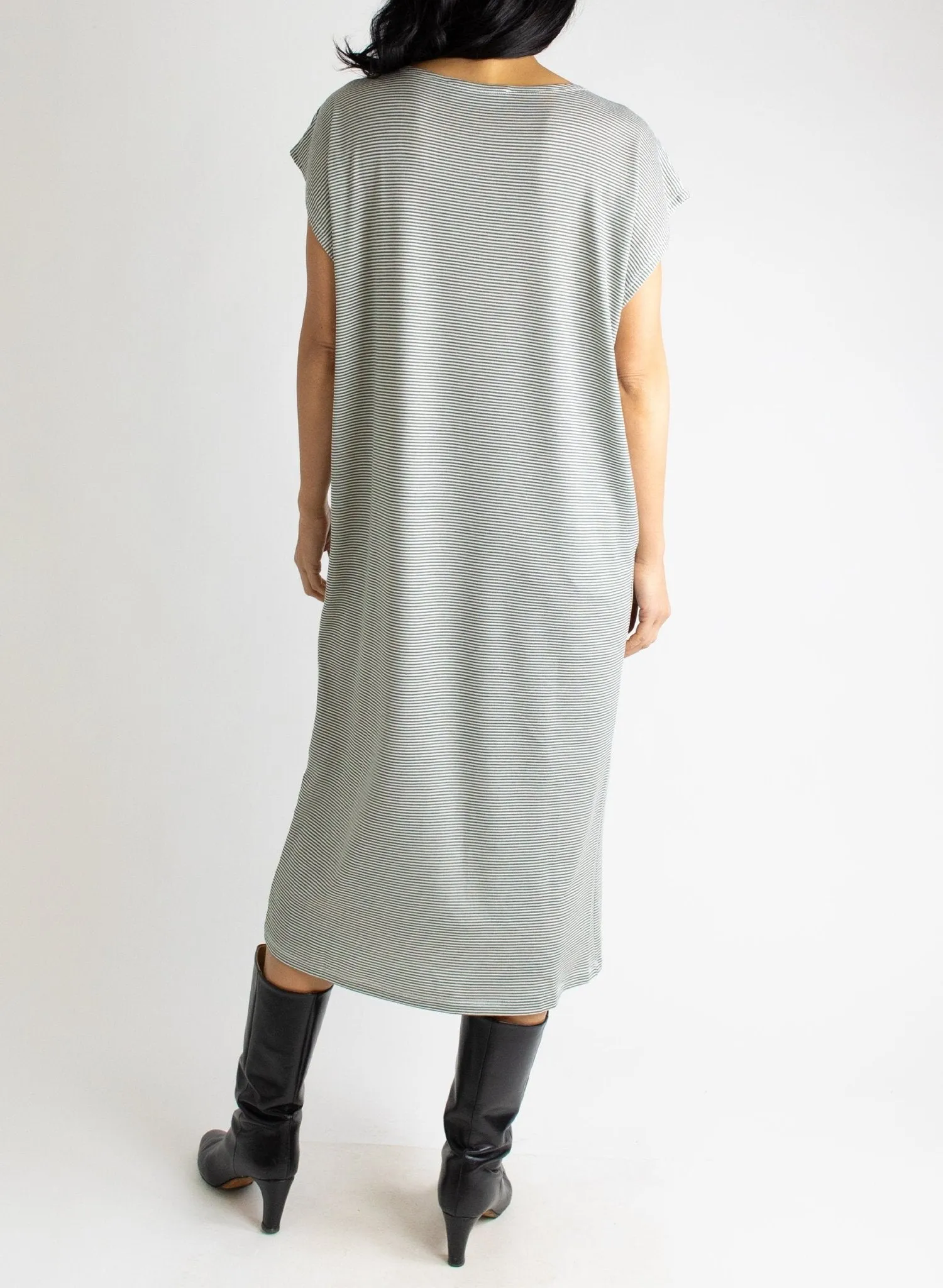Glimpser Dress - Olive Stripe
