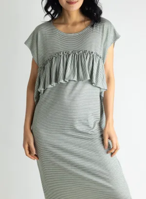 Glimpser Dress - Olive Stripe