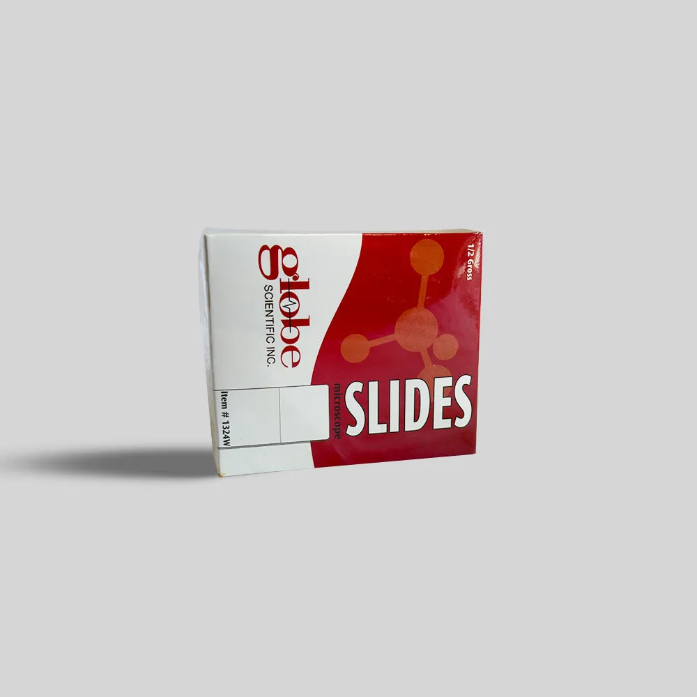 Globe Scientific Microscope Slides 72-Pack Frosted White Glass 1324W