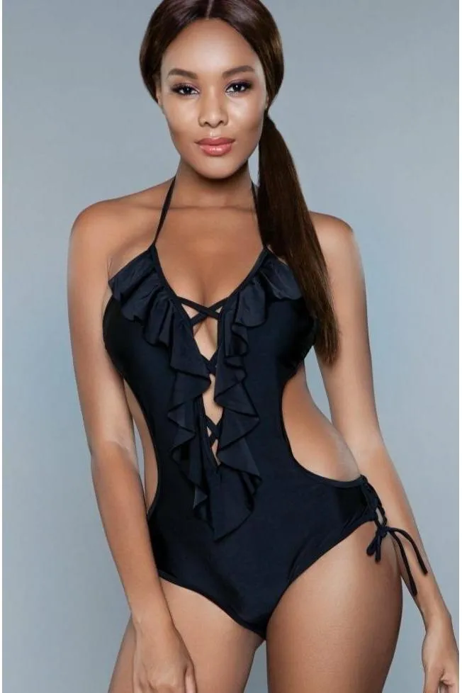 Halter Neck One Piece Swimsuit