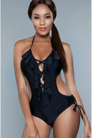 Halter Neck One Piece Swimsuit