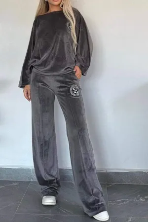 Hazel Blues® |  Boat Neck Long Sleeve Top and Pants Set