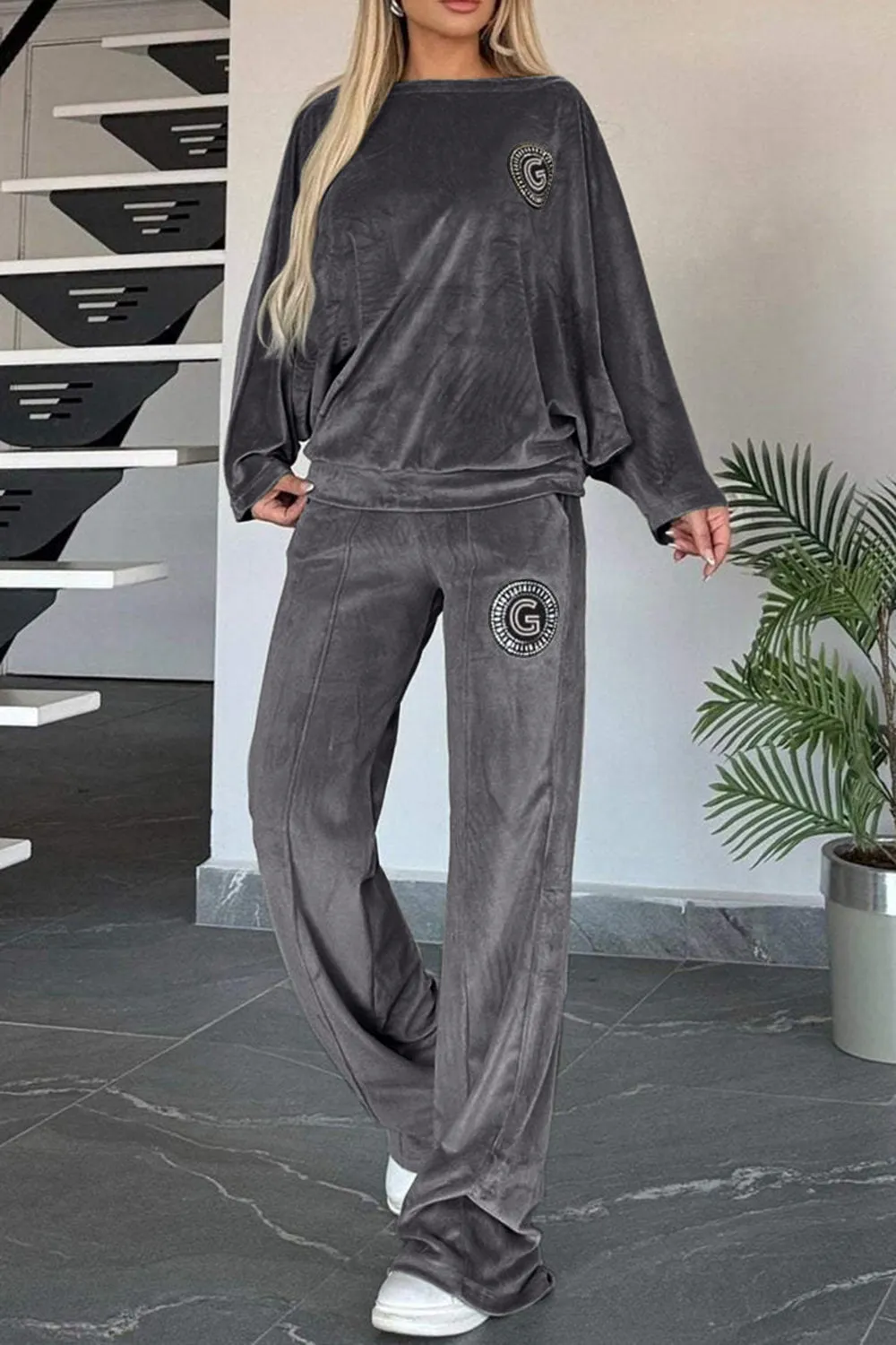 Hazel Blues® |  Boat Neck Long Sleeve Top and Pants Set