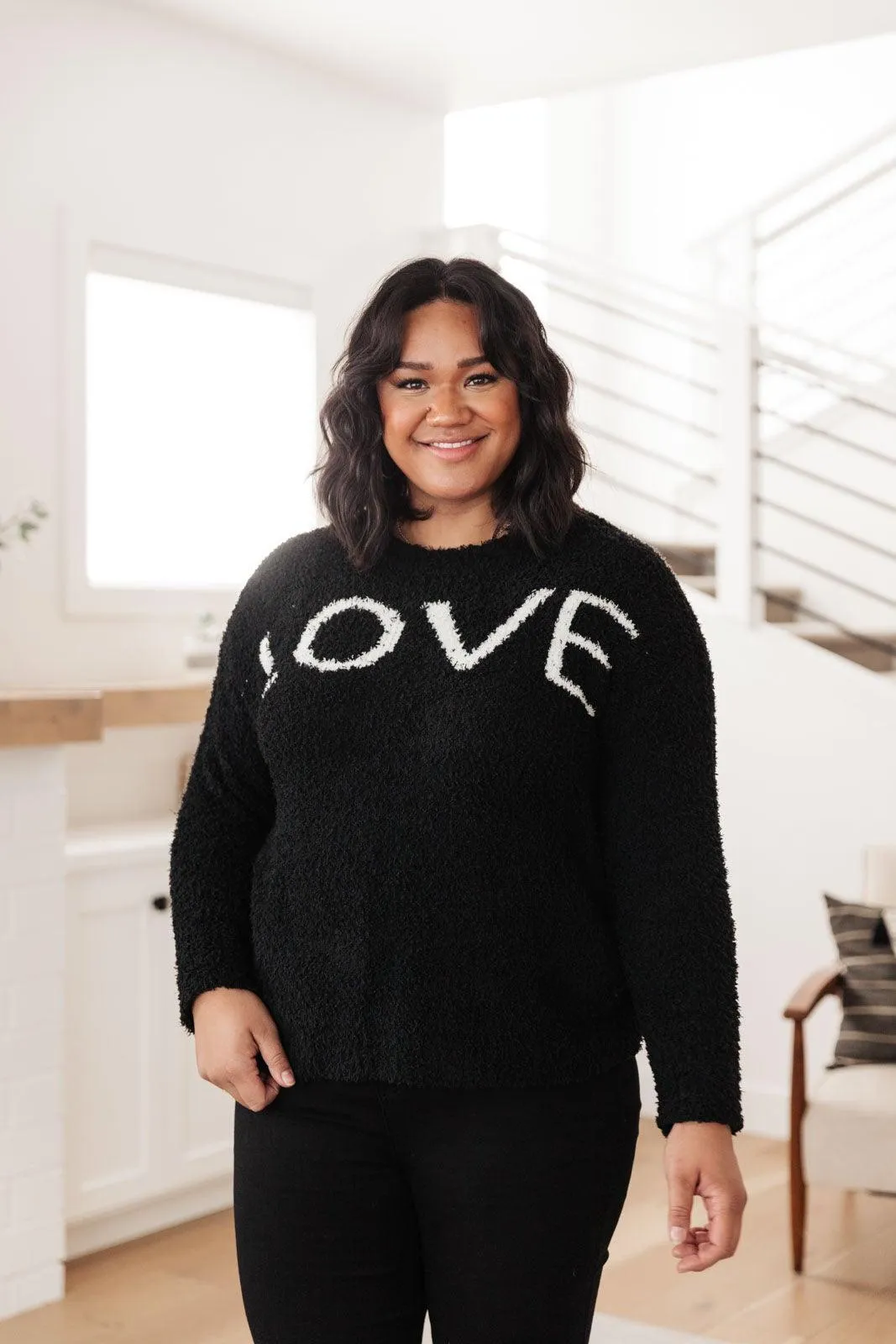 Hazel Blues® | Knit Your Love Sweater in Black