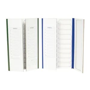 Heathrow Scientific 9914 20-Place Cardboard Slide Tray, Green Trim