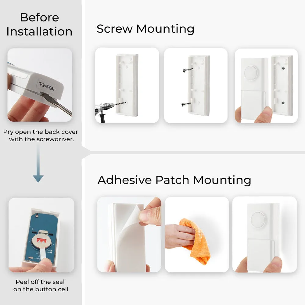 Homlly IP55 Wireless Waterproof Home Doorbell With 58 Melodies