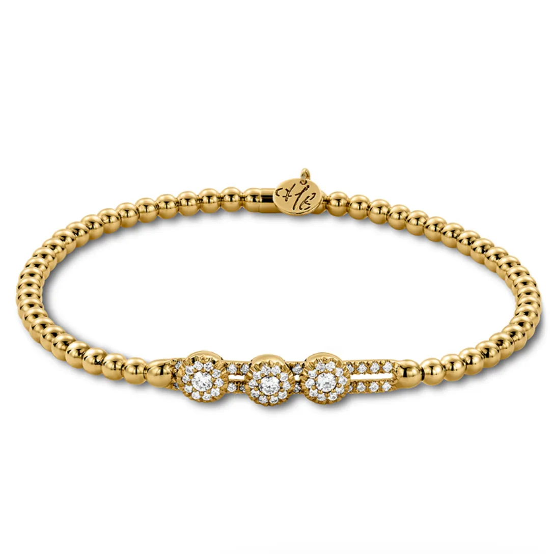 Hulchi Belluni 'Tresore' Trio Diamond Slider Stretch Bracelet (20352AC)