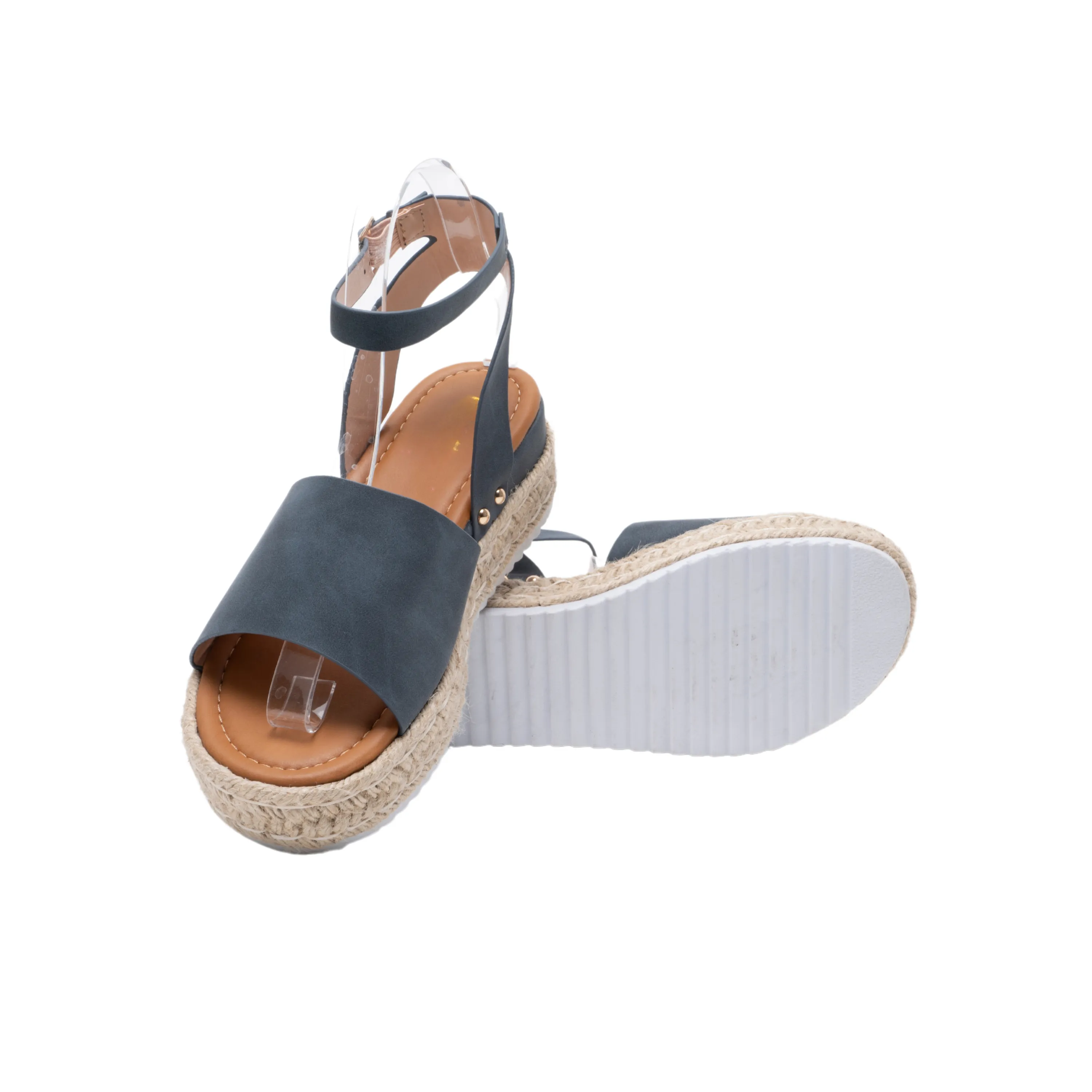 IVACHY Women's espadrille sandals- Platform Wedges- Ankle Strap- VEGAN -Ladies UK Size 3 to 7.5 BG-735
