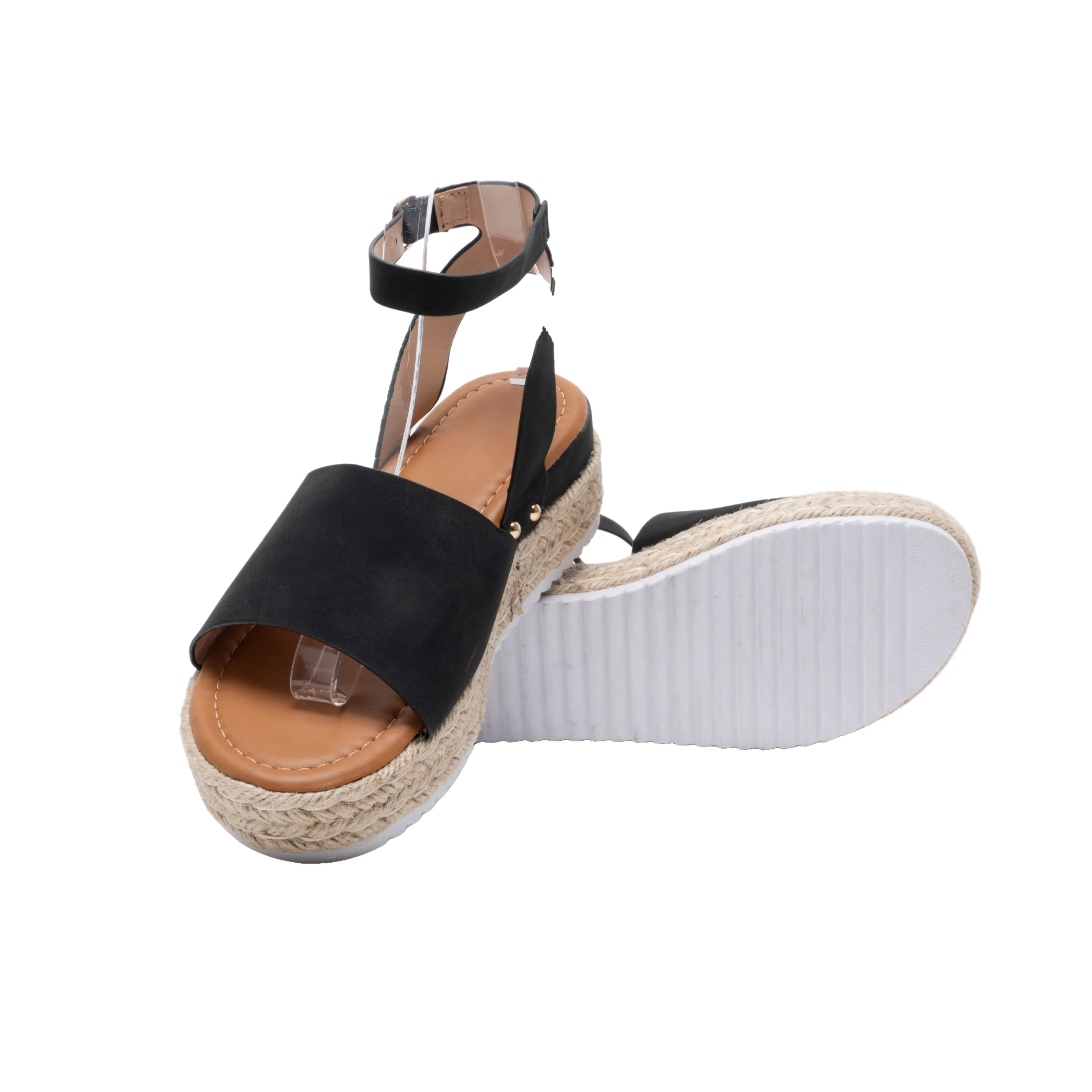 IVACHY Women's espadrille sandals- Platform Wedges- Ankle Strap- VEGAN -Ladies UK Size 3 to 7.5 BG-735