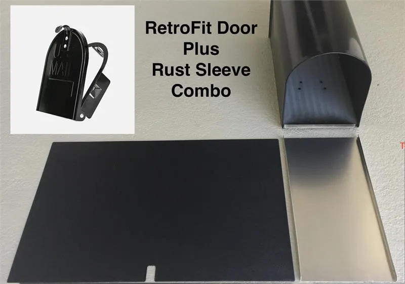 Jumbo 11"(w) x 14"(h) Rust Sleeve and RetroFit Door Combo- Black