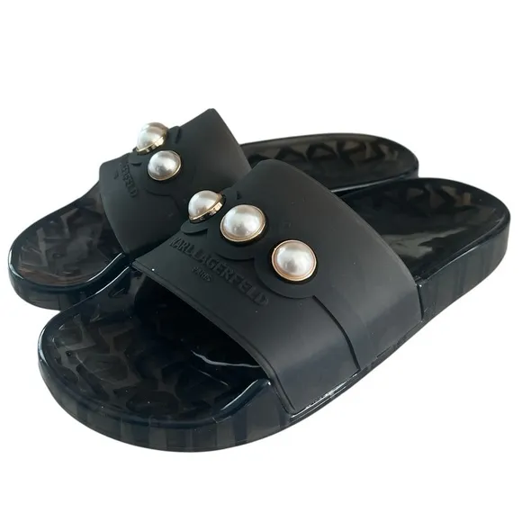 Karl Lagerfeld Paris Taja Rhinestone slides 5