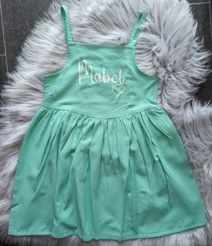 Kids personalised strappy summer dress - various colours