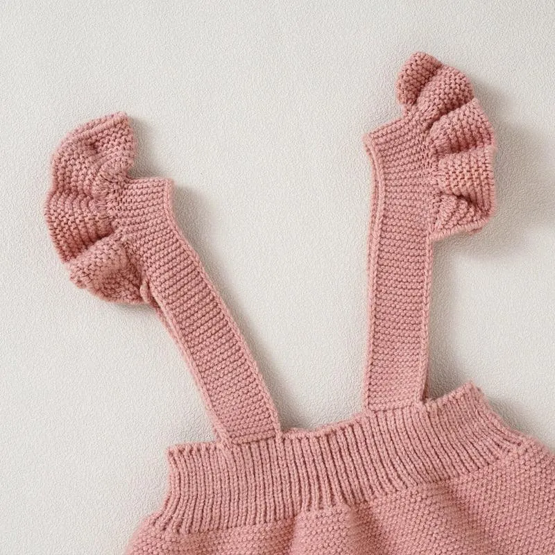 Knitted Strappy Overall Set