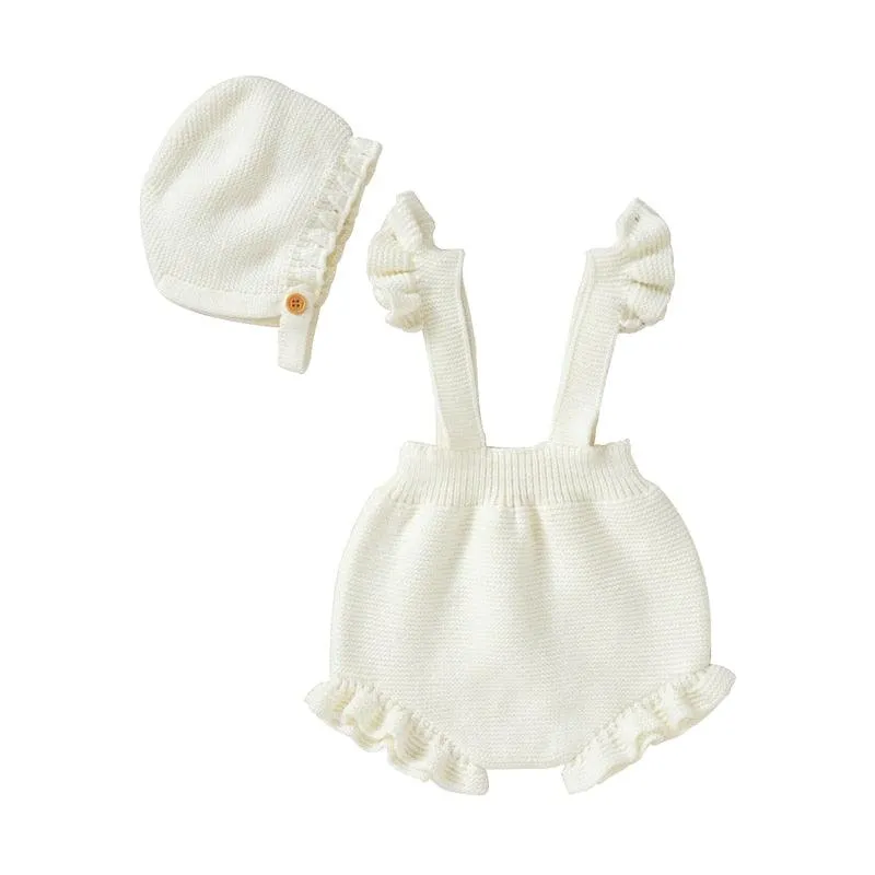 Knitted Strappy Overall Set